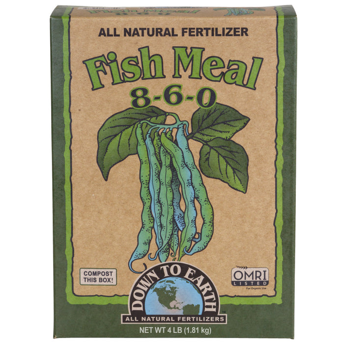 Down To Earth Fish Meal Natural Fertilizer 8-6-0 OMRI-4 lb