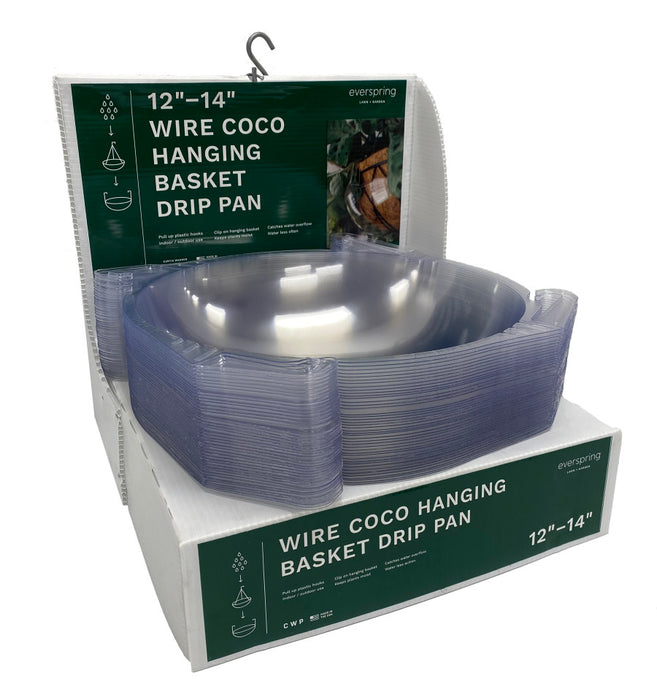 Curtis Wagner Plastics Wire Coco Basket Drip Pan-12In X 14 in