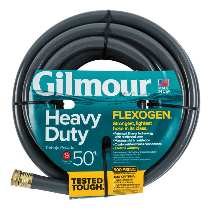 Gilmour Flexogen Premium Hose Heavy Duty-Black, 3/4In X 50 ft