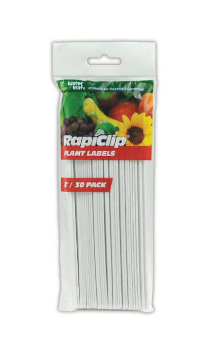 Luster Leaf Rapiclip Plant Labels-White, 30 pk, 8 in