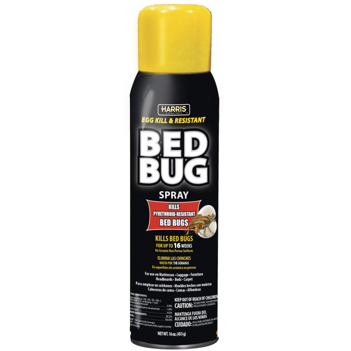 Harris Bed Bug Spray Egg Kill and Pyrethroid-Resistant Aerosol-16 oz