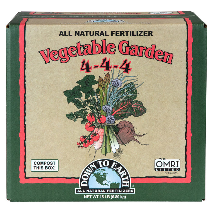 Down To Earth Vegetable Garden Natural Fertilizer 4-4-4-15 lb