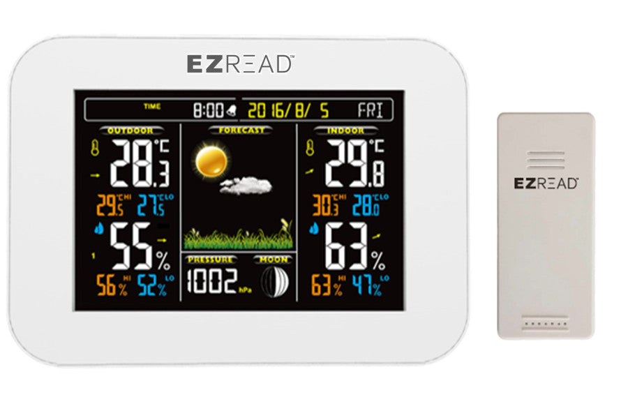 E-Z Read E-Z Read Color Digital Weather Station With Forecast Moon Phases-One Size