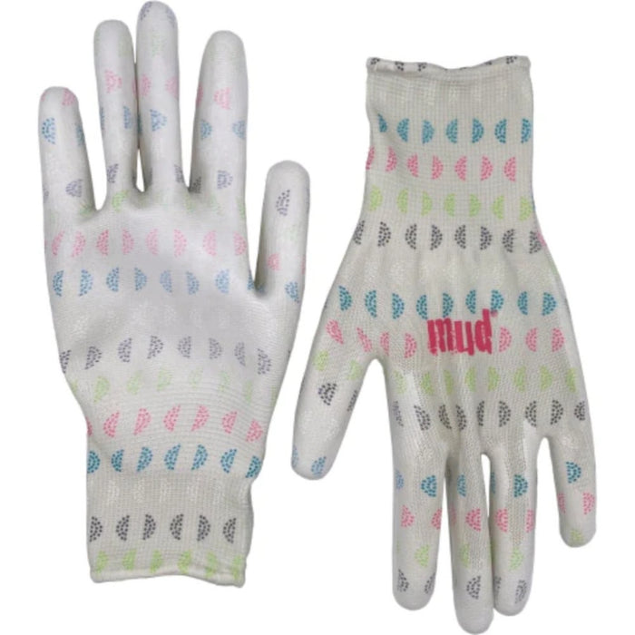 Mud Women's Clear PU Dip Gloves-Summer Geo, XS/SM