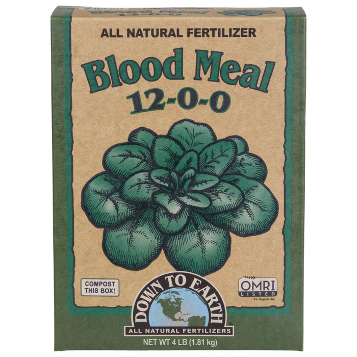 Down To Earth Blood Meal Natural Fertilizer 12-0-0 OMRI-4 lb