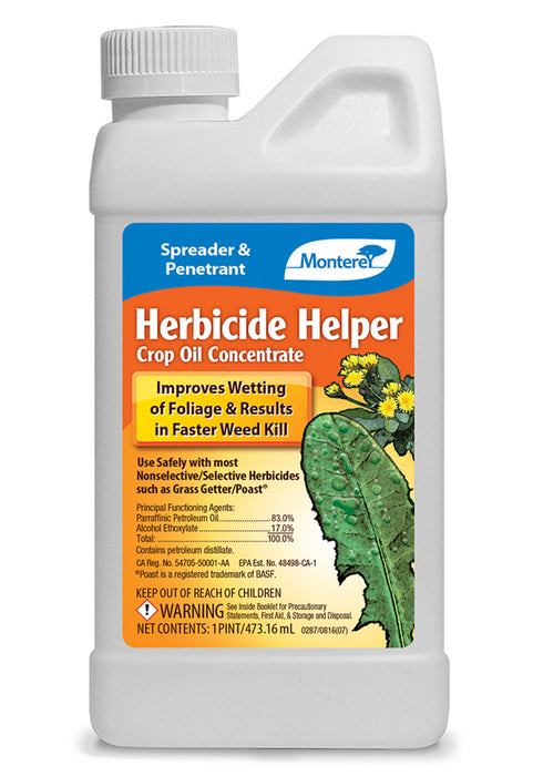 Monterey Herbicide Helper Crop Oil Concentrate Spreader and Penetrant-Blue, 1 pt