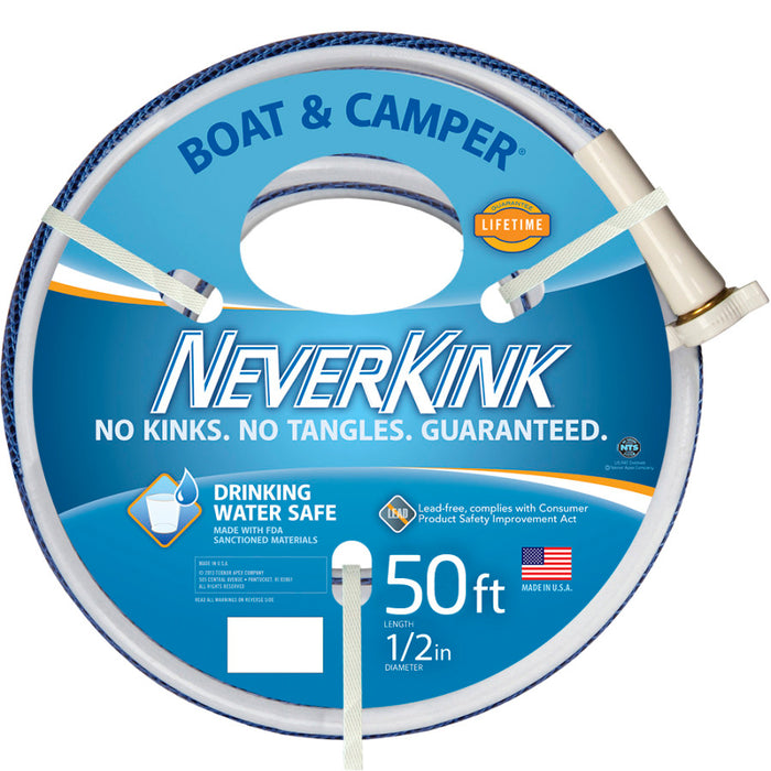 Teknor Neverkink Boat & Camper Hose-Blue, 1/2In X 50 ft