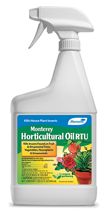 Monterey Horticultural Oil Fungicide, Insecticide & Miticide Ready to Use-32 oz
