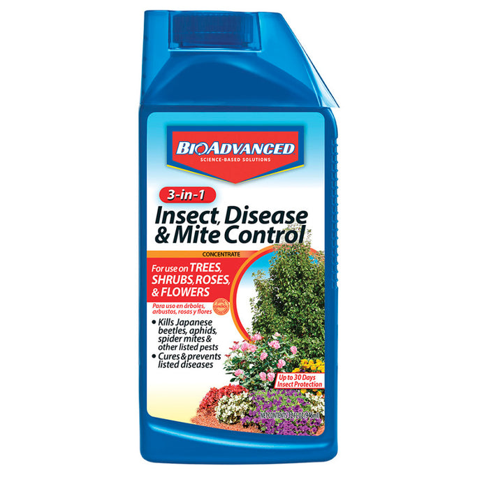 BioAdvanced 3-in-1 Insect, Disease & Mite Control Imidacloprid Concentrate-32 oz