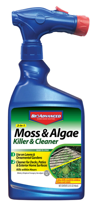BioAdvanced 2-in-1 Moss & Algae Killer & Cleaner Ready to Spray-32 oz