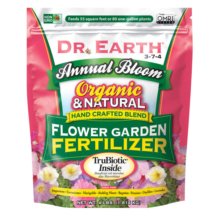 Dr. Earth Annual Bloom Flower Garden Fertilizer 3-7-4-4 lb