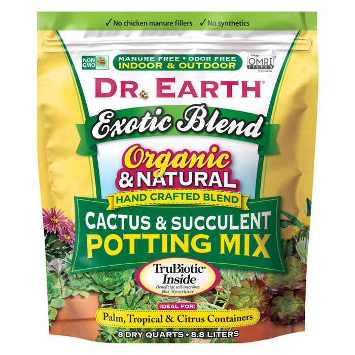 Dr. Earth Exotic Blend Cactus & Succulent Blend Premium Soil-8 qt