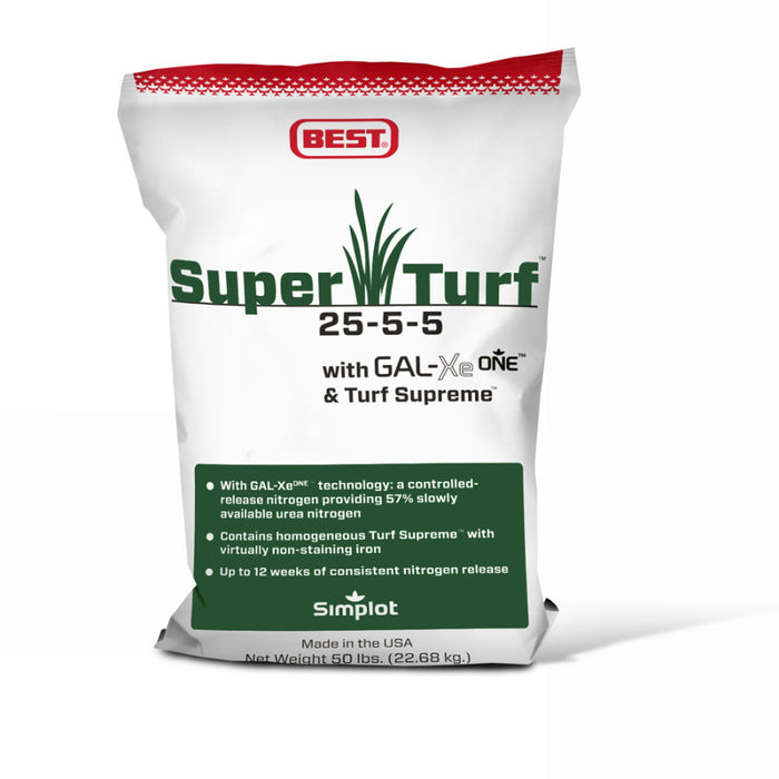 Best Super Turf Fertilizer 25-5-5 with GAL-XeONE and Turf Supreme-50 lb