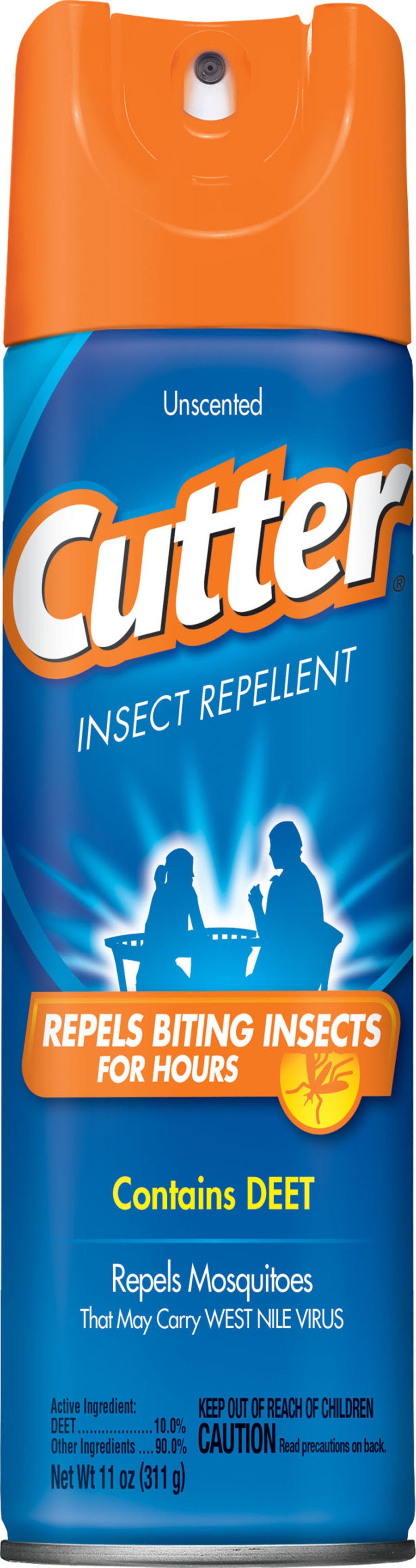 Cutter Insect Repellent Mosquito Aerosol Unscented10 DEET, 11 oz