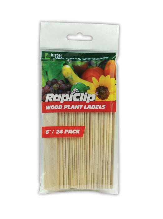 Luster Leaf Rapiclip Wood Plant Labels-Brown, 24 pk, 6 in