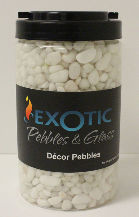 Exotic Pebbles Gravel Jar-Snow White, 5 lb