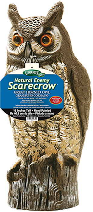Dalen Gardeneer Natural Enemy Scarecrow Great Horned Owl-Brown, 16 in