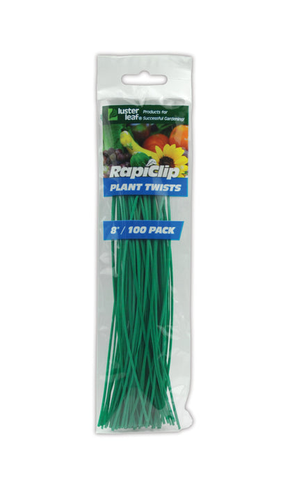Luster Leaf Rapiclip Plant Twist Tie-Green, 100 pk, 8 in