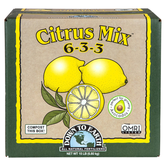 Down To Earth Citrus Mix Natural Fertilizer 6-3-3 OMRI-15 lb