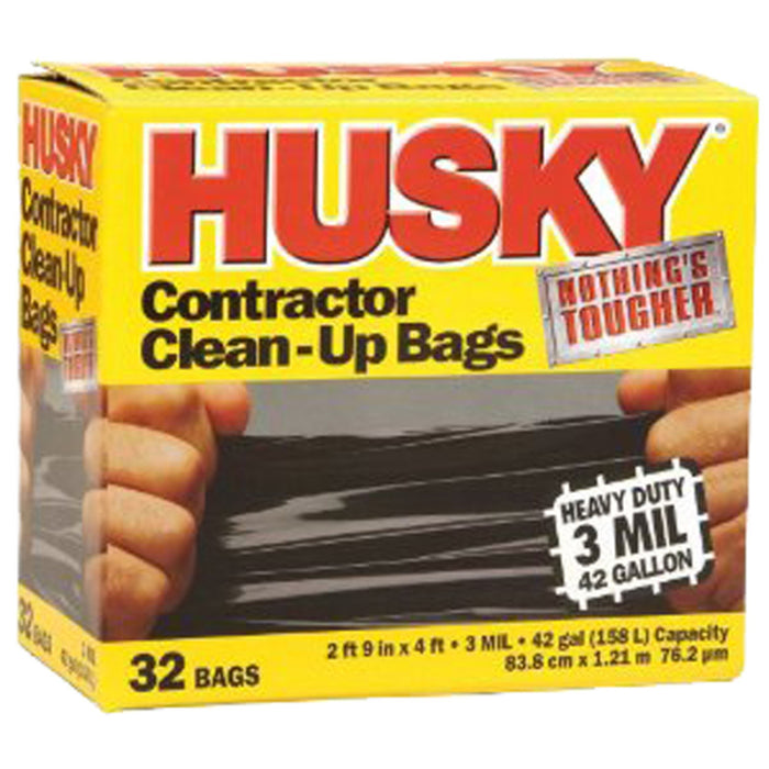 Husky Contractors Trash Bag-Black, 32 ct, 42 gal