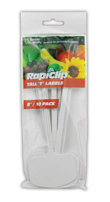 Luster Leaf Rapiclip Tall 'T' Labels-White, 10 pk, 8 in