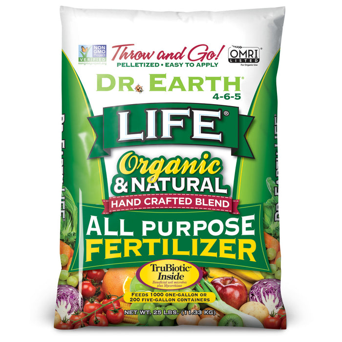 Dr. Earth Life All Purpose Pelletized Fertilizer 4-6-5-25 lb
